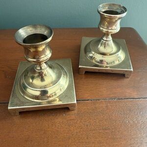 Elegant Brass Taper Candle Holders